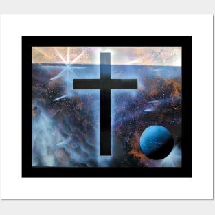 Cross in space Posters and Art